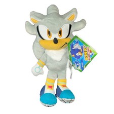 Sonic The Hedgehog 35th Anniversary Wave 14 9 SILVER Plush by Jakks Pacific