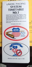 Railroad Employee Timetable UP UNION PACIFIC #7 Jul 17, 1983 System