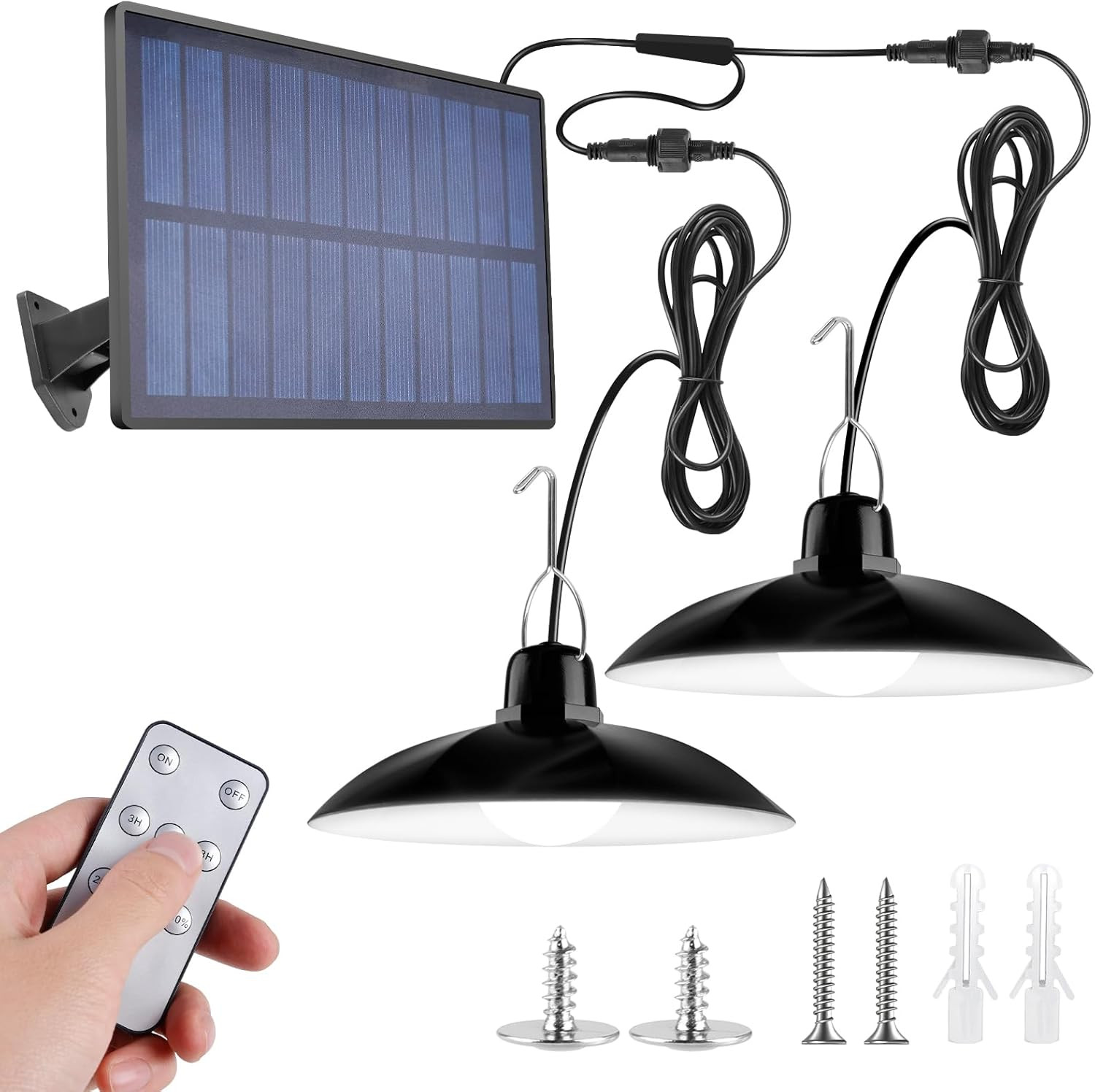 Lampadario Solare a Sospensione con Telecomando | Interno/Esterno LED