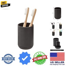 Cade Collection Toothbrush Holder, Matte Black For Normal Toothbrushes, Spi...