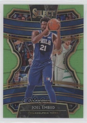 2019-20 Panini Select Concourse Neon Green Prizm 27/75 Joel Embiid #74 u6m