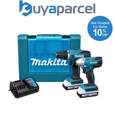 Makita 18v Cordless Li-ion Combi Hammer Drill & Impact Driver Twin Pack DK18922A
