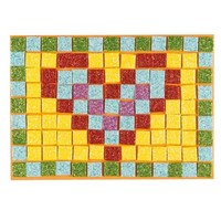 Baker Ross Glitzernde Mosaik Schaumstoff-Quadrate Basteln Aufkleben Kinder 1980