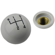 Shifter Handle Ball Knob Fine Thread 38-24 Manual White Black Number 1964-88 Gm