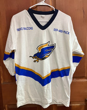 Fresno Falcons Team Signed  Promo Hockey T Shirt Size L