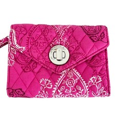 Vera Bradley Stamped Paisley Your Turn Smartphone Wristlet Pink