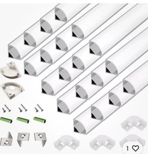 THMOOTHER 20-Pk 3.3FT 1Meter V Shape LED Strip Aluminum Channel Diffuser System