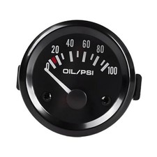  Car 2" 52mm Oil Pressure Gauge, 12V 0-100PSI Pointer Digital Oil Press 