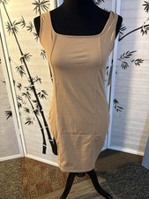 NWT Wild Fable Women  s Sleeveless Seamed Bodycon Camel Dress Sz L FREE SHIP
