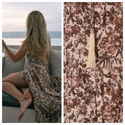 Arnhem Gypsy Womens Backless Boho Brown Strappy Maxi Dress 10  check 