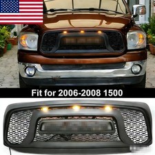 Front Grille Fit For 2006 - 2008 Dodge Ram 1500 Rebel Honeycomb Black Wletter