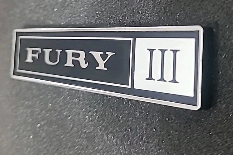 Plymouth Fury III Dash Emblem, Nameplate - MoPar #3590124 - Image 2 of 4