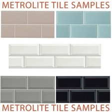 Metrolite Bevelled Edge Brick Effect Tile Samples Ceramic Wall Tiles