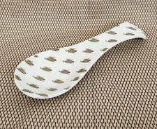 Spoon Rest Ceramic with Small Ears of Corn Pattern 9" Kitchenware
