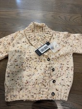 Misha  Puff Saltwater Cardigan Confetti Wool Nwt Sizs 5-6