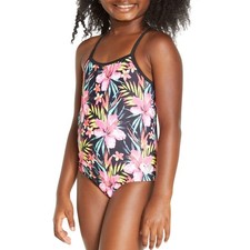 Hurley Girls' One-Piece Swimsuit Size as1, Numeric, Numeric 10, Numeric 12, Re