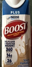 Boost Plus Complete Nutritional Drink, Very Vanilla 8 Fl Oz (Pack of 24) ✅