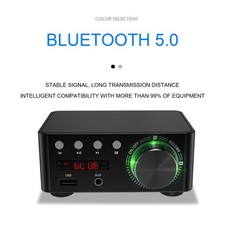 12-24V 50W + 50W Bluetooth 5.0 Digital Power Sound Amplifier Desktop HiFi Stereo