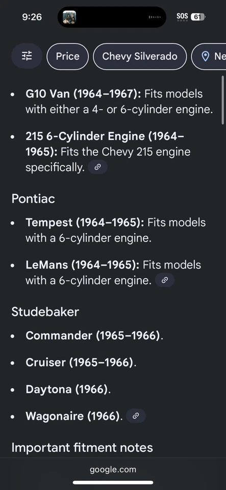 New OEM GM 3876169 Water Pump Fits Studebaker 1965-66 Chevy Chevelle 64-67 - Image 3 of 4