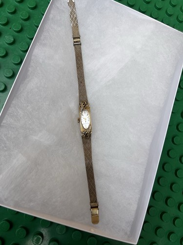 Vintage Mid Century BULOVA 14K YELLOW GOLD LADIES WATCH With 4...