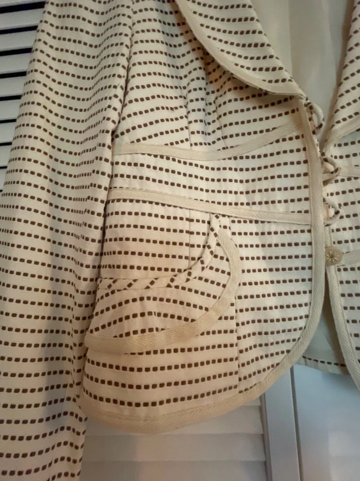 Conjunto de Blazer e Saia NANETTE LEPORE Feminino Pequeno Bronzeado e Floral ** Feito nos EUA ** - Imagem 2 de 4