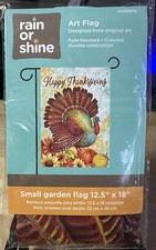 New Rain or Shine Small Garden Flag - HAPPY THANKSGIVING - 12.5" x 18" -