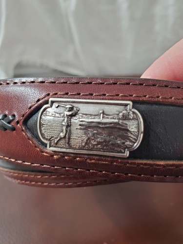 Onyx by Brighton Men's Leather Golf Belt Size 38 Vintage - Picture 5 of 11