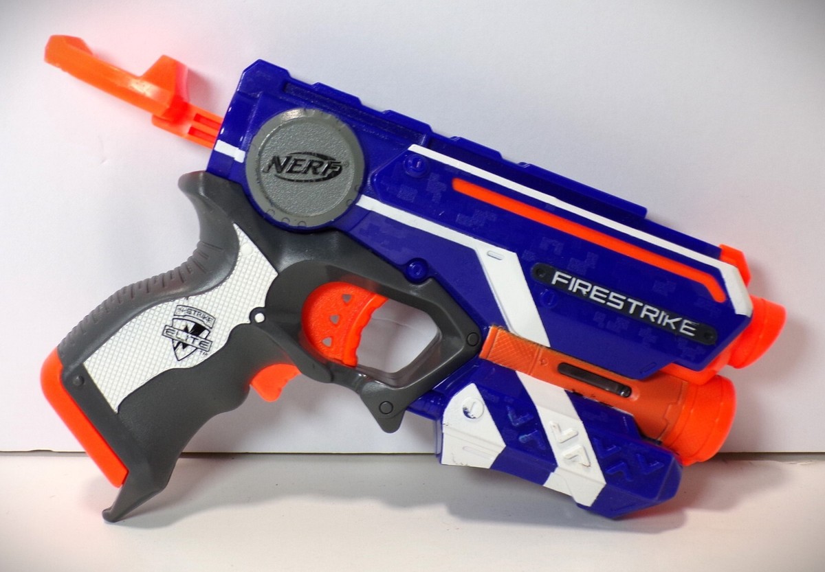 NERF N-Strike Elite エアソフトガン 青/オレンジ NERF N Strike Elite Firestrike Blue & Orange Plastic Toy