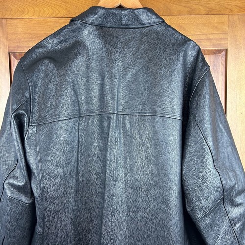 Structure Leather Pea Coat Style Jacket Southwestern Men’s SZ XL Y2K 90’s - Picture 18 of 20