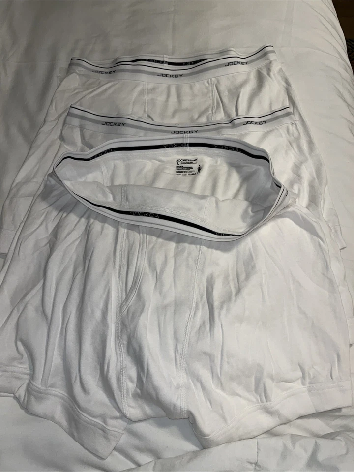 Calzoncillos boxer elásticos clásicos Jockey - Paquete de 3, blancos talla grande Foto 4 de 4