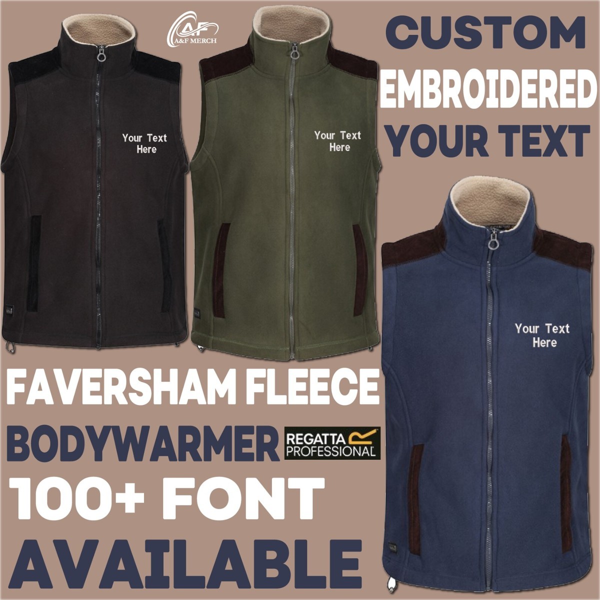 Personalised Embroidered Regatta Professional Faversham Fleece Bodywarmer  Sports