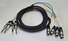 Seismic Audio SAXT-4x10F 1/4" TRS to XLR Female 4 Channel 10ft Audio Snake Cable