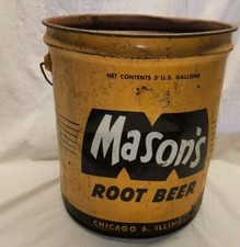 Ancienne canette de 5 gallons de bière Mason's Root