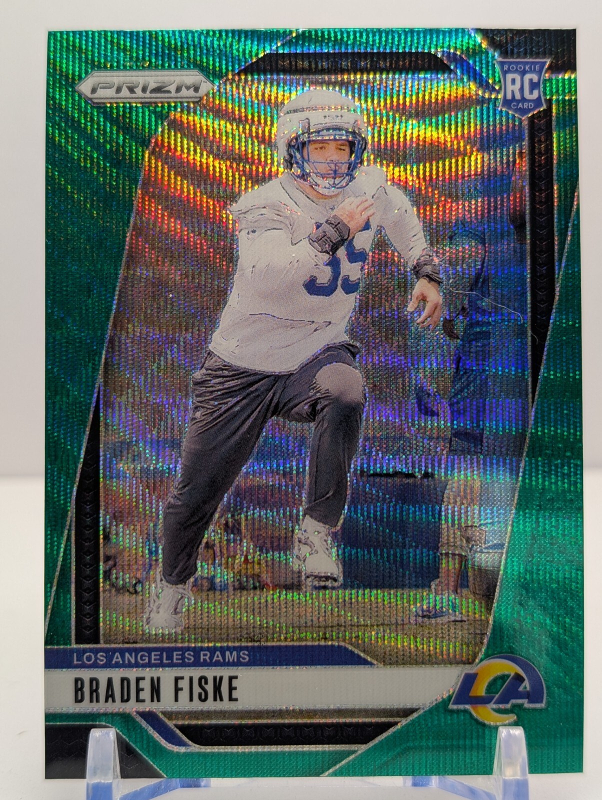 2024 Panini Prizm - Braden Fiske (RC) #310 Green Wave Prizm