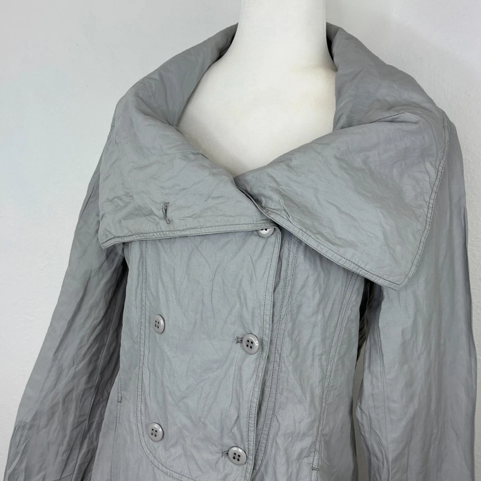 Chaqueta Stella Carakasi Talla S Art to Wear Bolsillos Doble Pecho Gris Foto 2 de 4