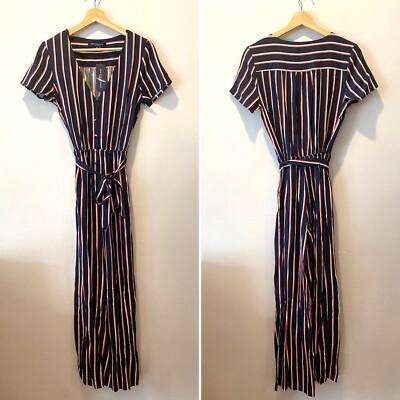One Love Clothing NWTJumper Women's Size Small S V Neck Striped Rayon New