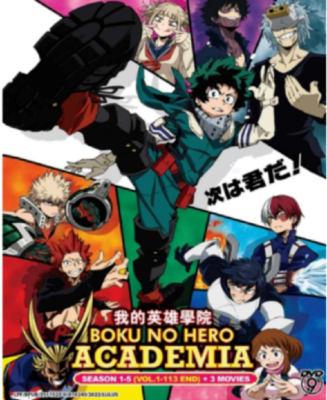My Hero Academia Season 1-5 (Vol.1-113 & 3 Movies) Complete DVD