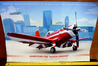 US Navy Super Corsair w/ Radial Pratt & Whitney Engine Goodyear Aircraft Poster