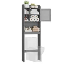 Bathroom Storage Cabinet Over the Toilet Save Space with Adjustable Shelves Home
