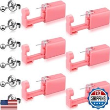 Honoson 6 Pieces Disposable Ear Piercing Gun Kit with Earrings - Self Ear Pie