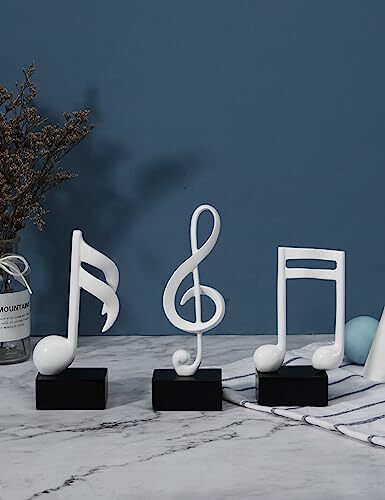 3pcs Music Note Decor Gifts Musical Figurine Modern Statue Sculpture Table Cente - Picture 2 of 12