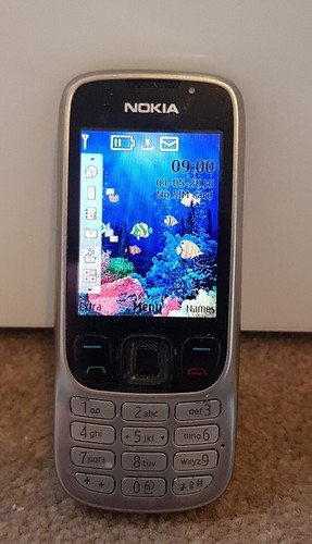 Nokia 6303 Classic Orange Network,Silver Black Mobile Phone 6303ci RM638,Work. - Afbeelding 1 van 4