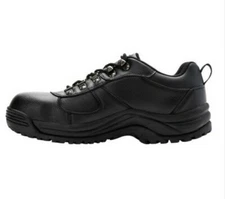 Propét Men's Shield Walker Low Black Composite Toe Waterproof Work Shoe MBU022L