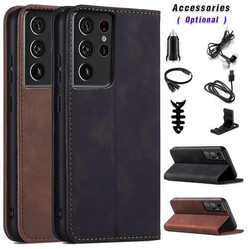 For Samsung Galaxy S21/+/Ultra/FE 5G Shockproof Leather Wallet Case Accessories