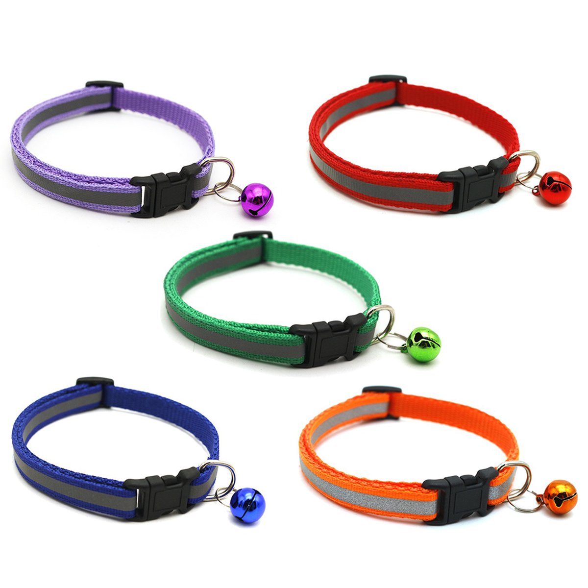 18 PCS Reflective Puppy Collars With Bells - Adjustable Cat-Head Safety Buckle For Newborn Puppies, Kittens & Small Pets - View #7