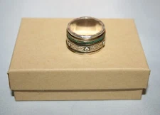 Silpada "Isabella" Spinner Sterling Silver and Patina Brass Ring R3137 SZ 9 +