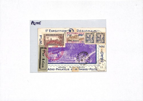 France Cols TUNISIA AVIATION Postcard 1932 AERO EXHIBITION Air Mail Paris PG145 - Picture 11 of 14
