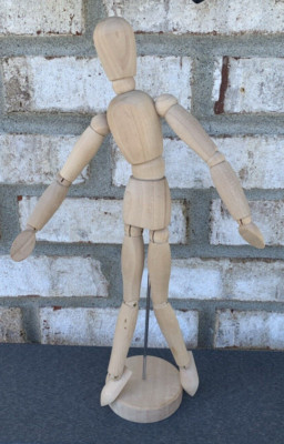 IKEA Posable Artists Gestalta 13  Wooden Figure Model Mannequin With Stand 21576