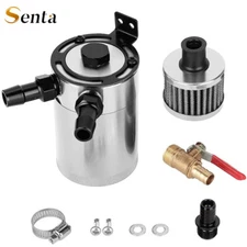 NEW Oil Catch Can Kit Reservoir Tank Engine Polish Baffled Universal Aluminum