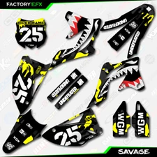 Black & Yellow Savage Camo Graphics Kit fits 13-16 Kawasaki KXF250 KXF 250 Decal